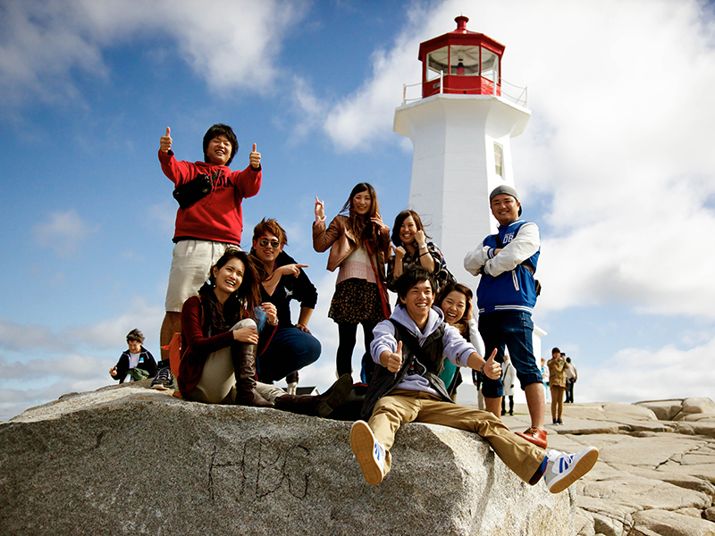EAP students at Peggy's Cove